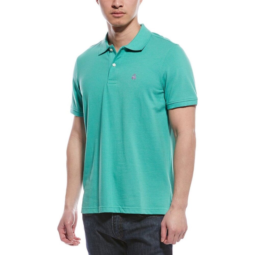 Brooks Brothers Mens Green Polo Shirt Size L Cotton Casual Classic Fit M